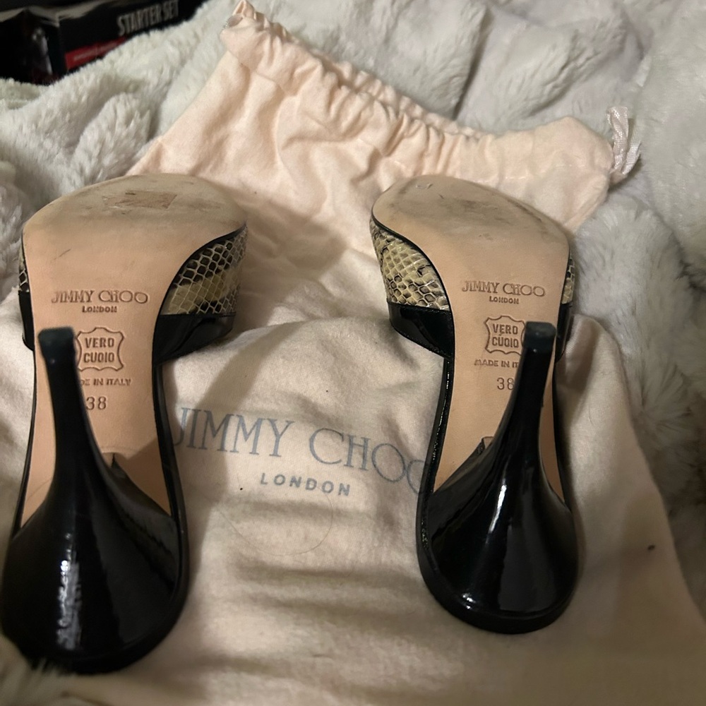Vintage Jimmy Choo leather Snakeskin print with dust bag ✨HOST PICK✨thank you! - Picture 5 of 11